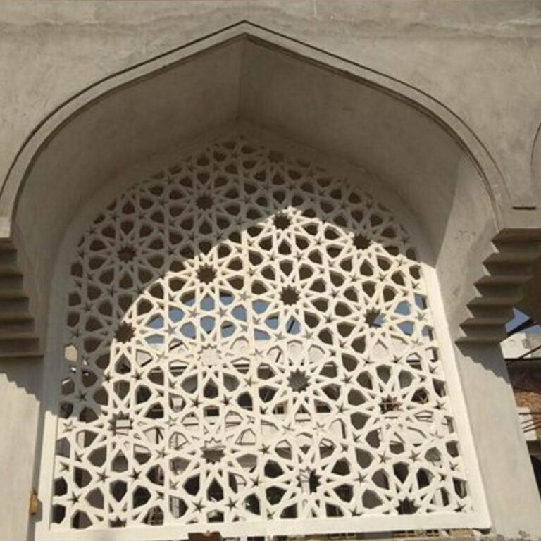 Elegant GRC Arch structure used in luxury villa construction