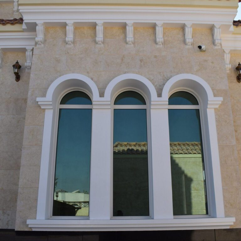 Lightweight GRC Arch panel ready for installation on site