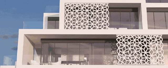 High-rise commercial architecture with decorative GRC products