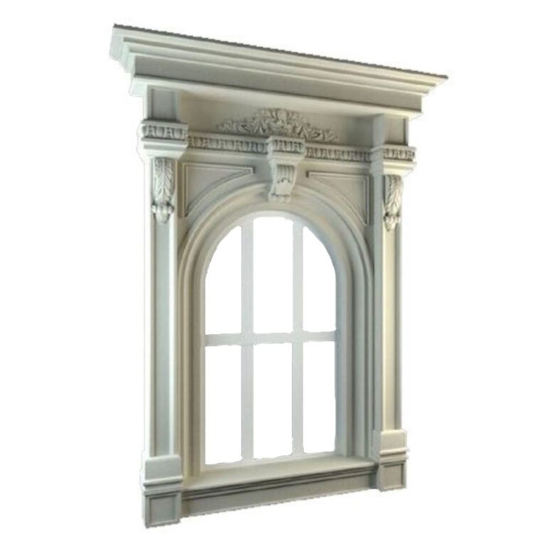 Custom GRC Arch installed in modern facade design