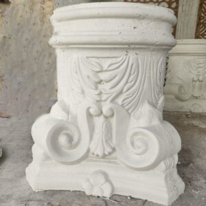 Square GRC Capital with embossed floral pattern