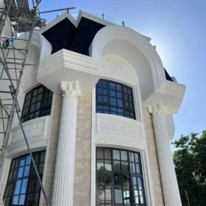 3D-molded GRC Pillar prepared for site installation