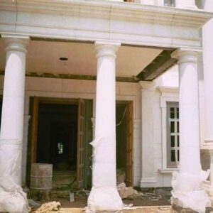 Square GRC Pillar element used in institutional construction