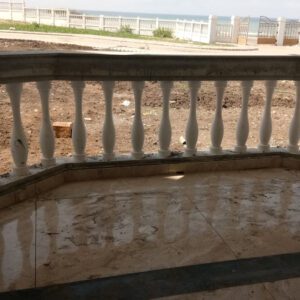 GRC Railing with traditional jali design for rooftop terrace