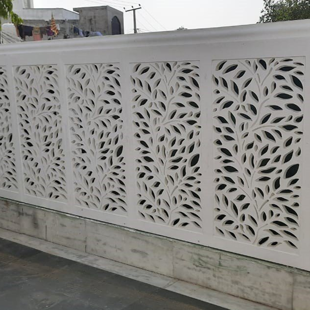 Precast GRC Railing with floral patterns for terrace design