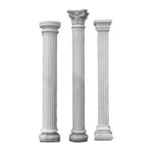 White GRC Pillar used in temple restoration project